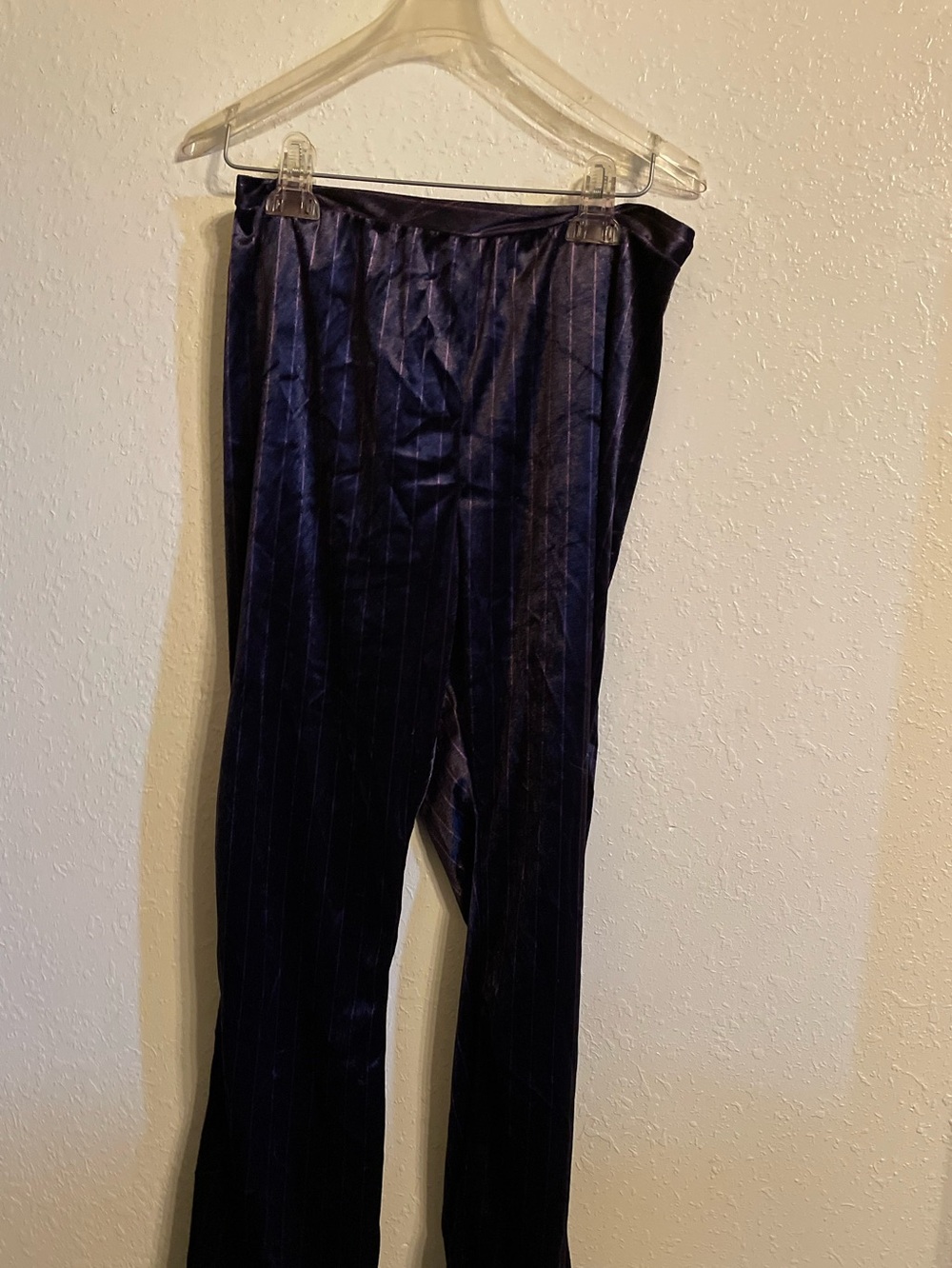 Costume Purple Velvet Pinstripe Pants Mad Hatter Costume Pants